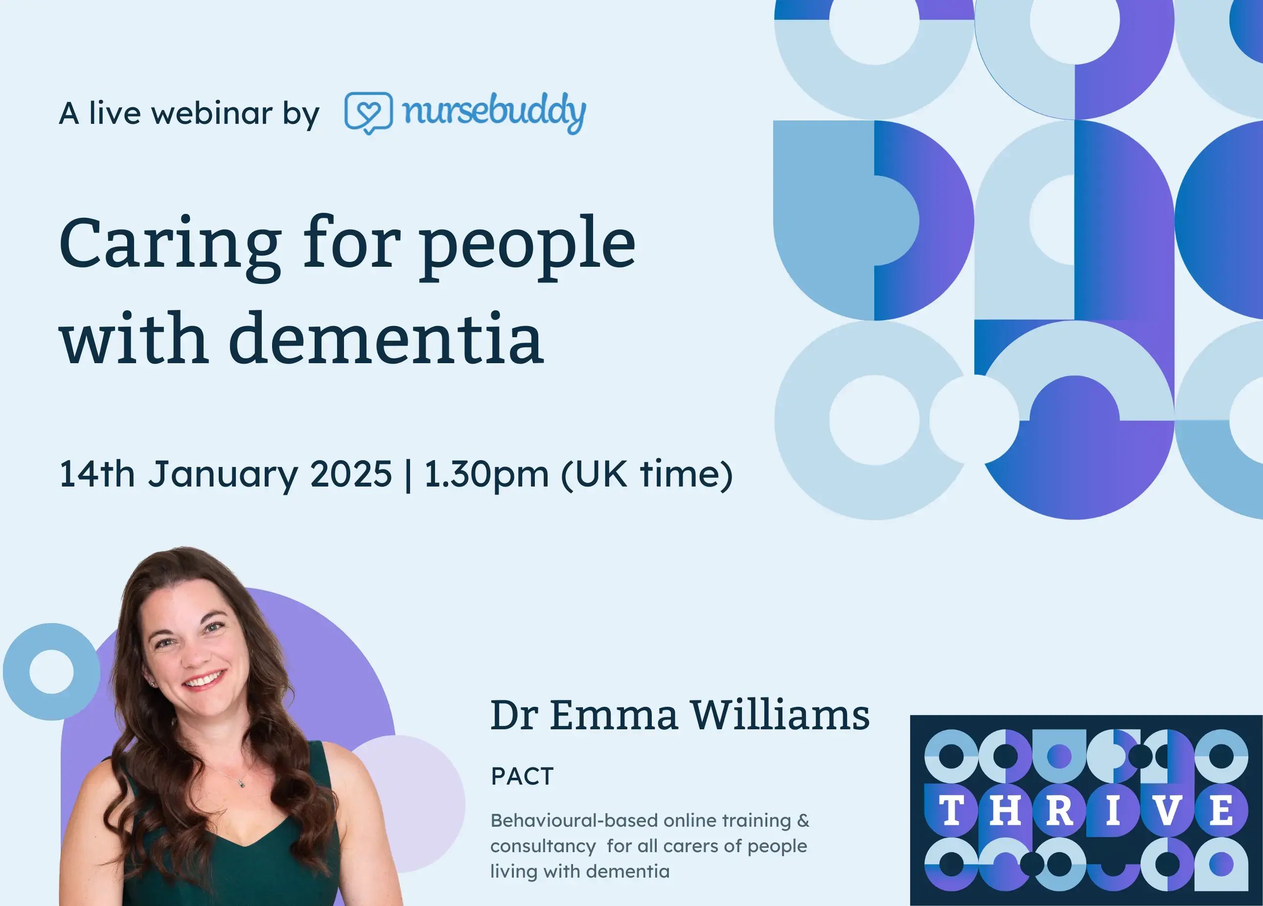 Live webinar: Caring for people with dementia