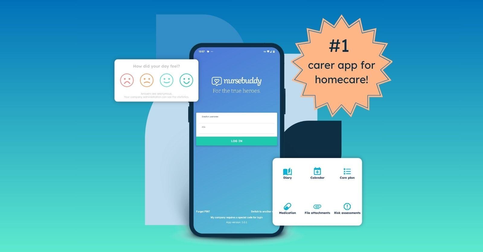 Nursebuddy is rated number 1 carer app of its kind for homecare!