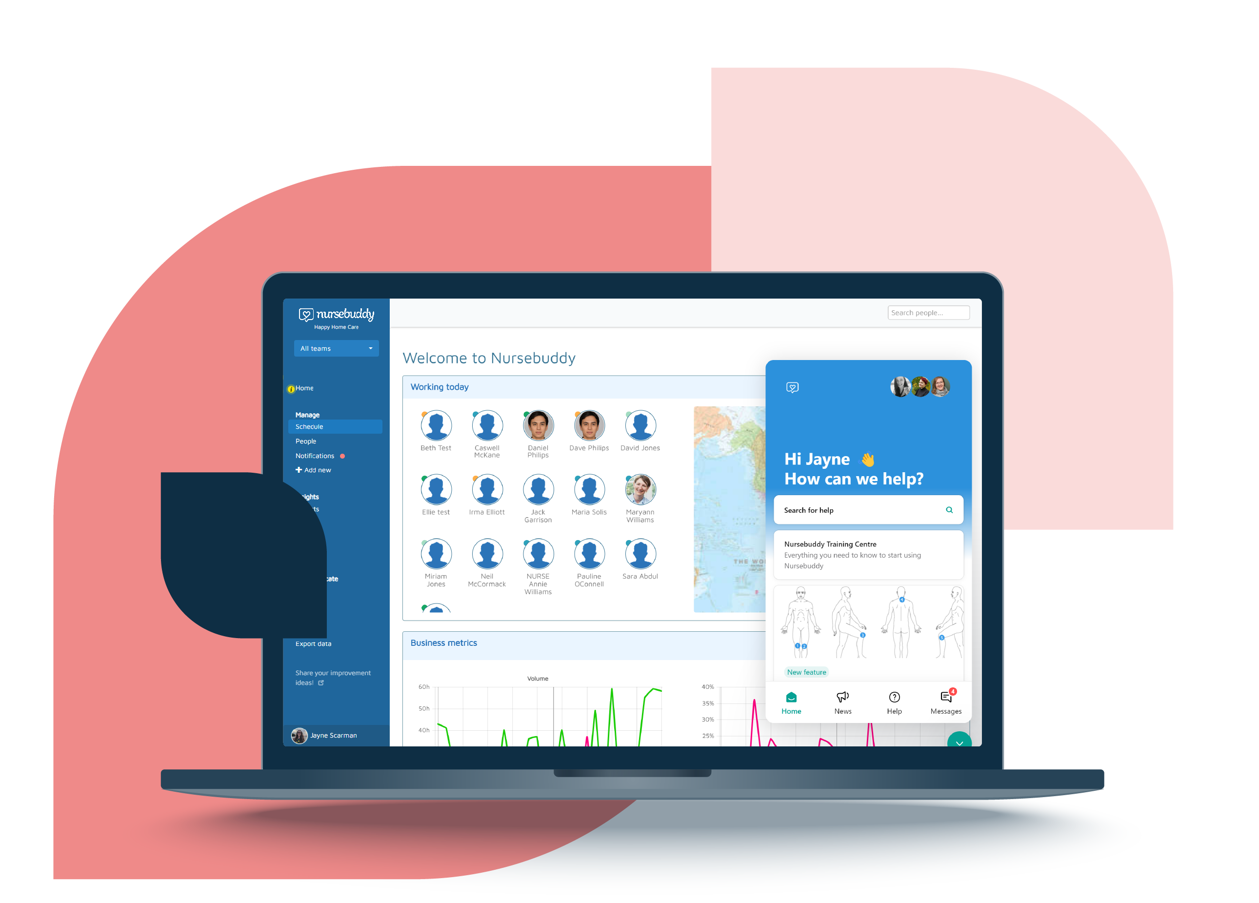 Nursebuddy in-product help centre