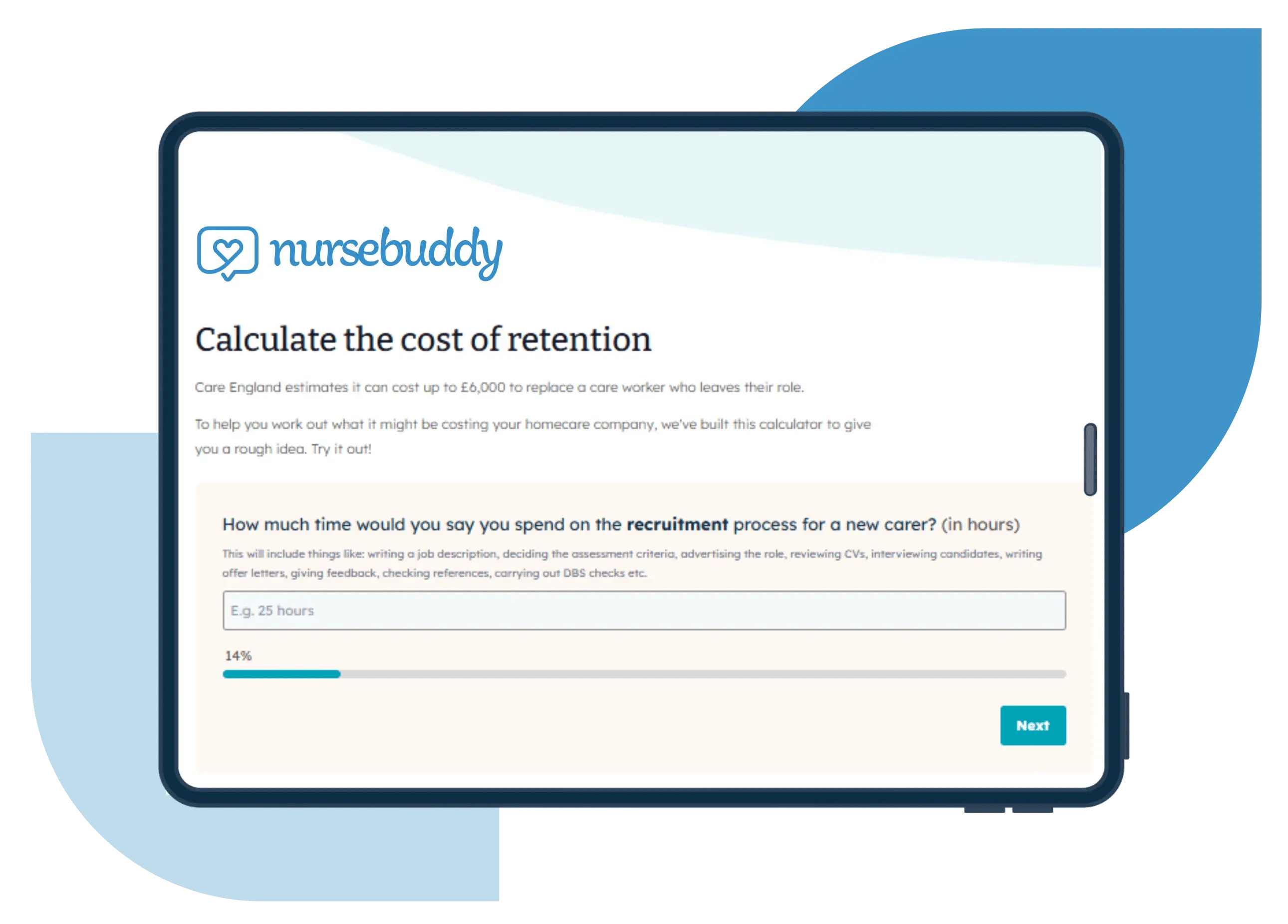 Calculate the cost of staff turnover using Nursebuddy's care worker retention calculator