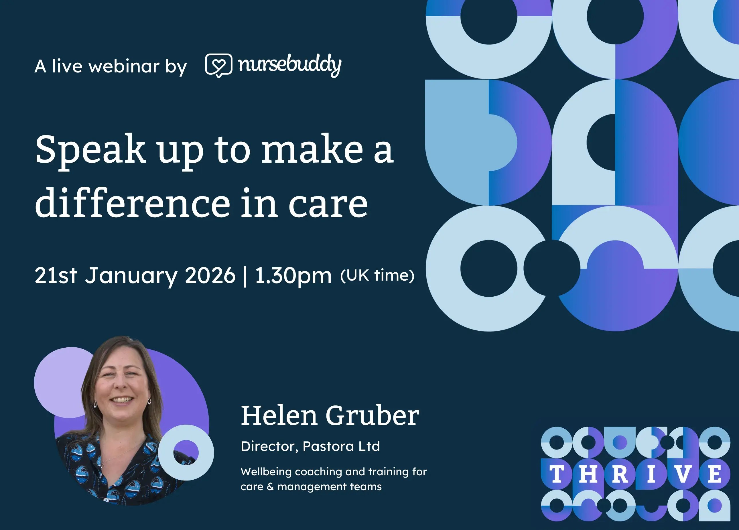 Speak up to make a difference in care - live webinar from Nursebuddy with Pastora